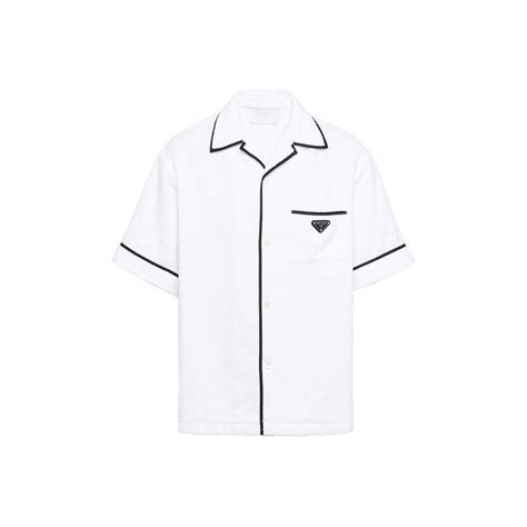 White Cotton Bowling Shirt 